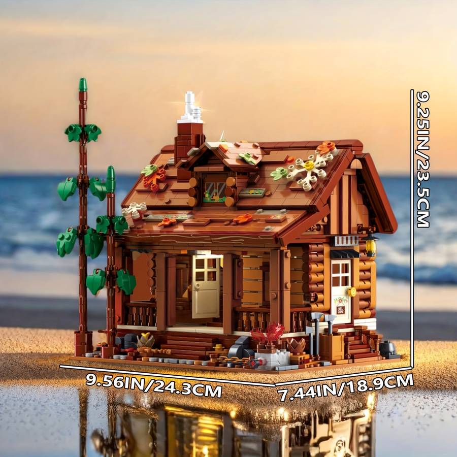 Building Toy Architectural Model Toy Set Color Brown 1969Pcs