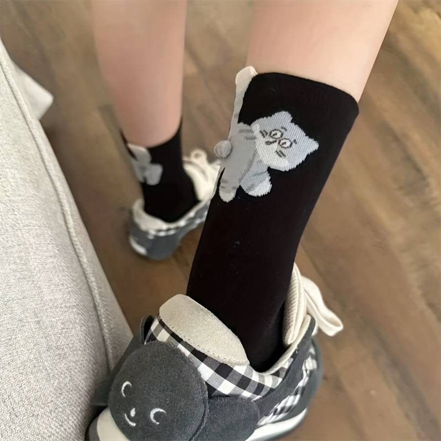 Women S Socks Color 5 Pairs Of Black Size Onesize