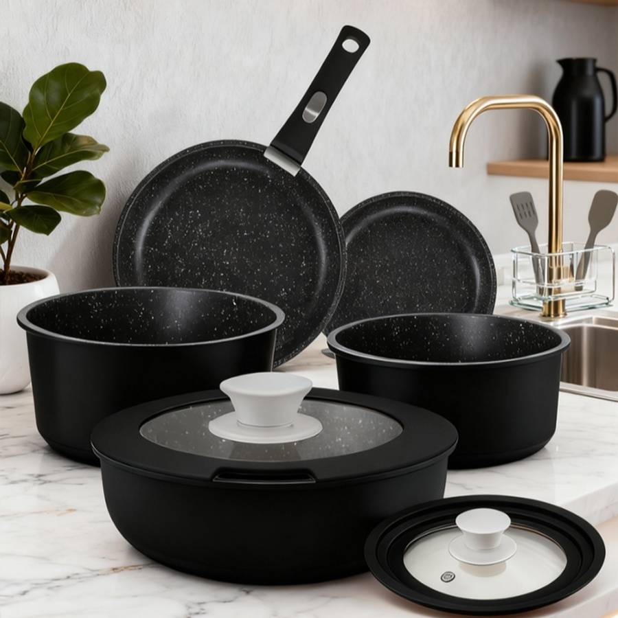 11Pcs Classic Deep Frying Pan Set