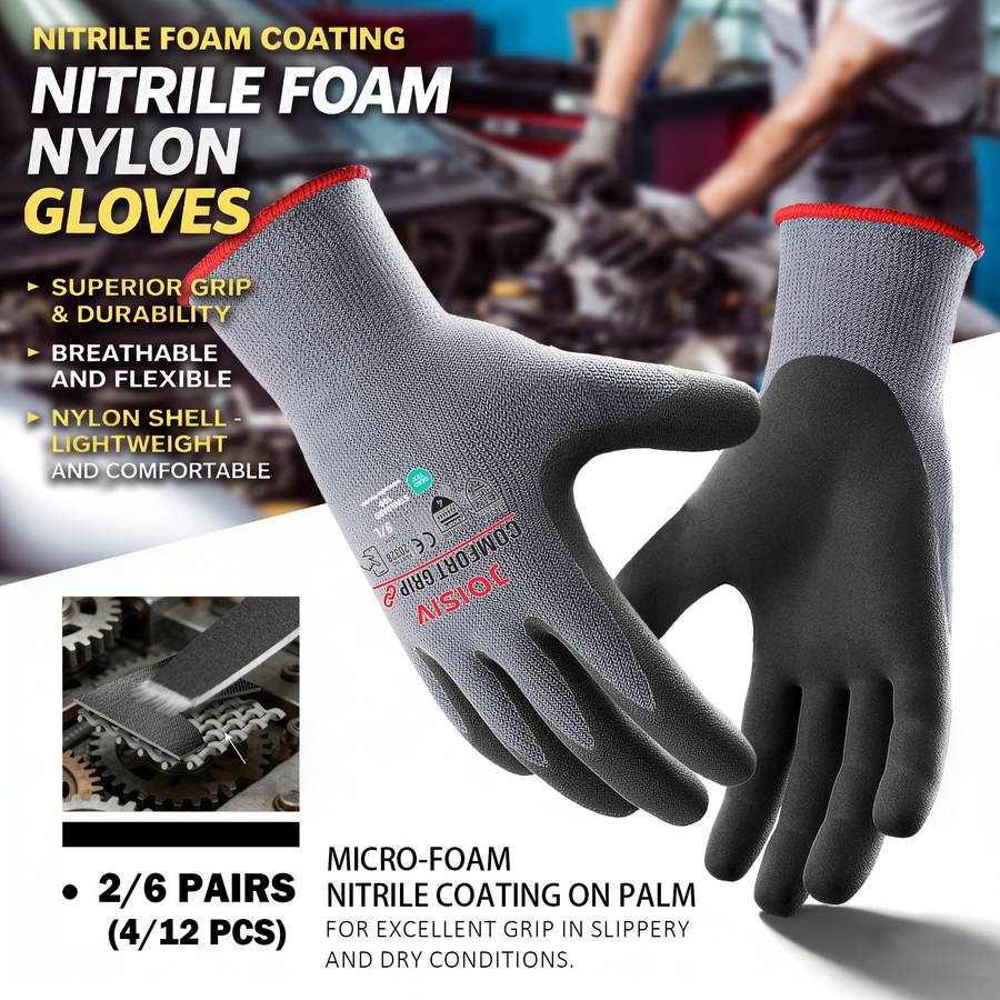 Work Gloves Color Orange6 Pairs 12 Pcs Sizem