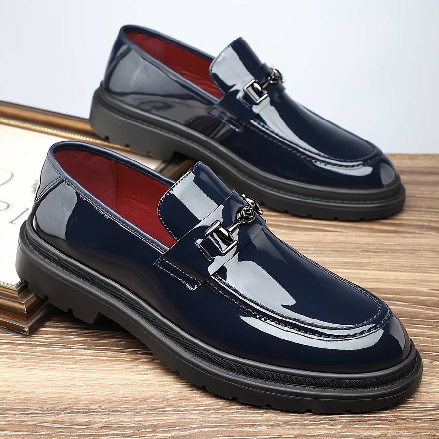 Mens Leather Shoes Color Sea Blue Sizeuk 9.5