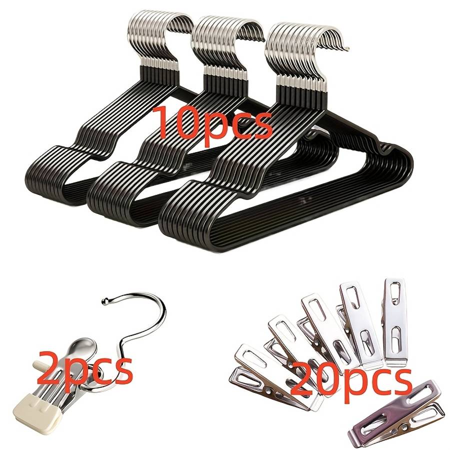 Clothes Rack Black Set Model 32Piece Set