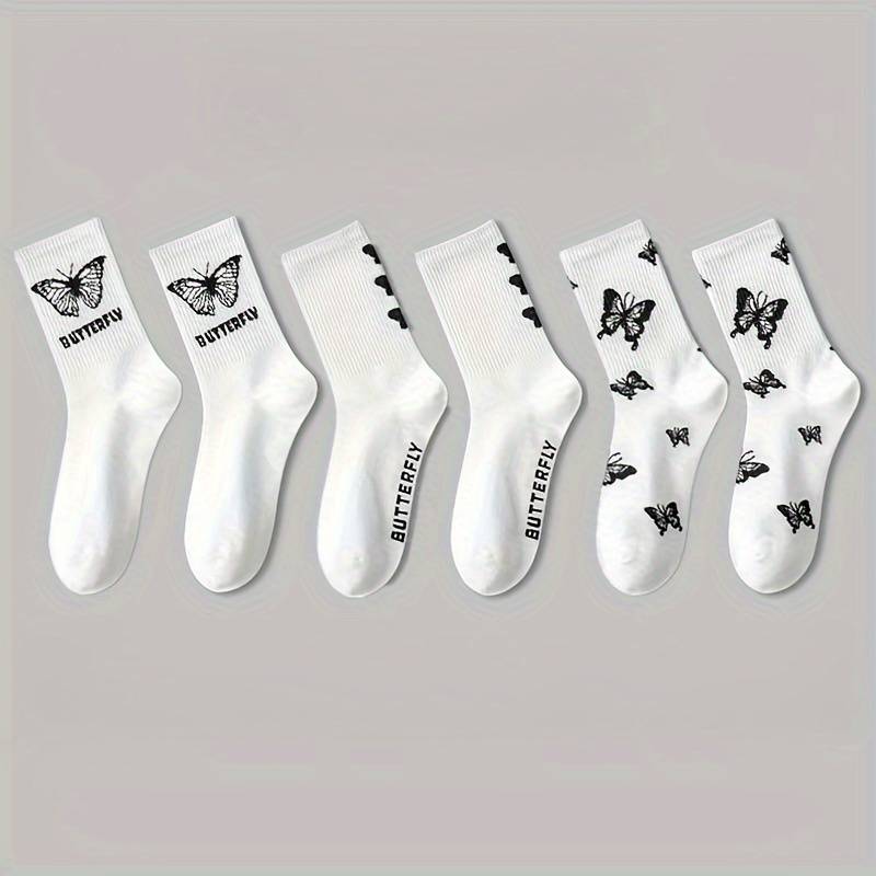 5 Pairs Mixed Color One Size High Elastic Socks