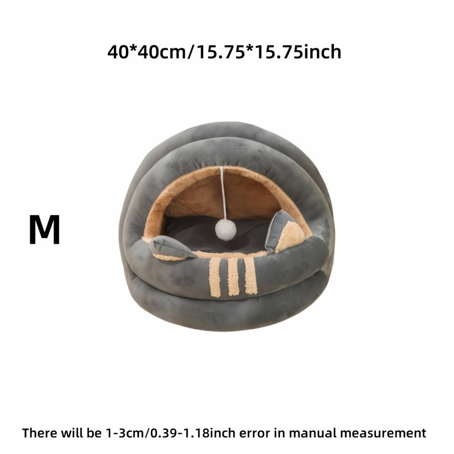 Pet Supplies Color Enclosed Cat Bed Gray Size 40 X 40Cm