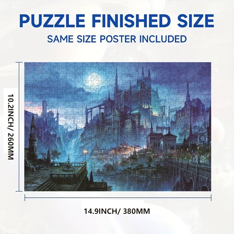 1000 Pieces 38x26cm Mini Paper Puzzle For Adults