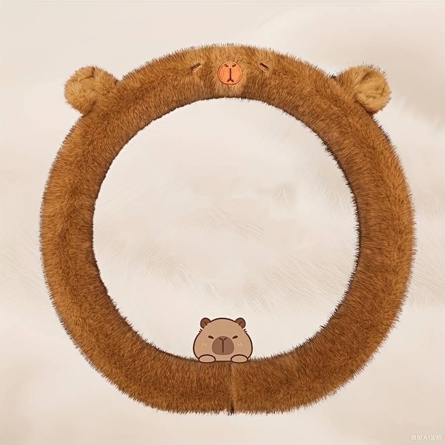 Car Steering Wheel Cover Brown Model D Type