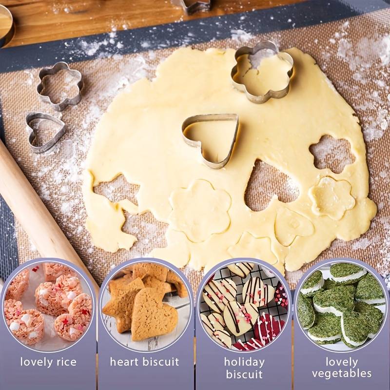 Suitable For Baking Molds Color 12Pcs Stainless Steel Cookie Cutters