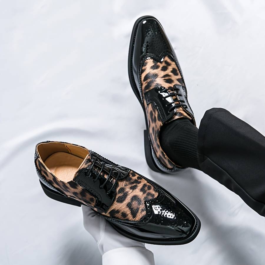 Mens Leather Shoes Color 1829 Black Gray Sizeuk 6.5
