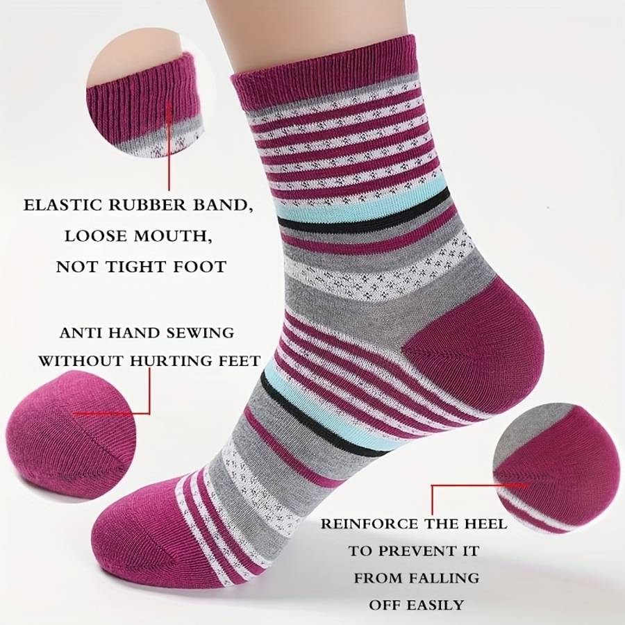 Women S Socks Color 5 Pairs Of Random Mixed Colors Size Onesize