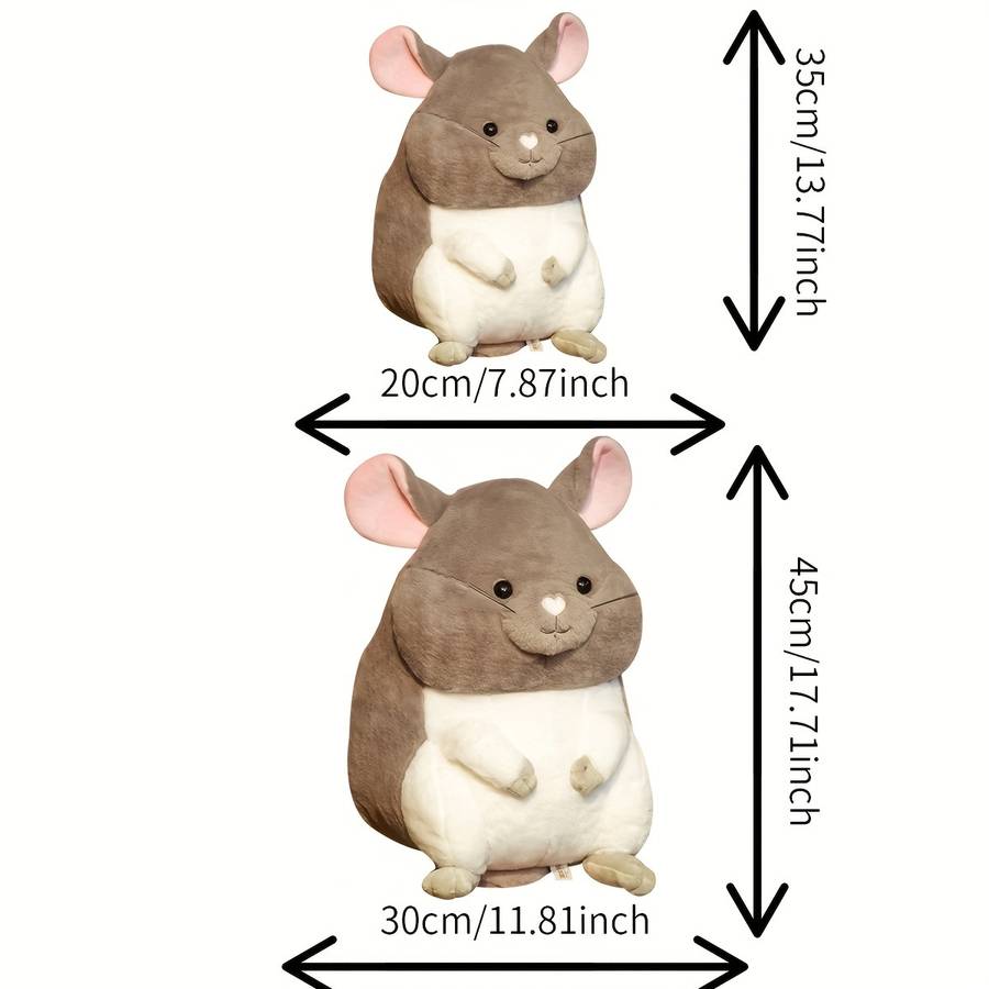 Toy Dolls color White Chinchilla and Chipmunk Pillow size Large Size 45cm