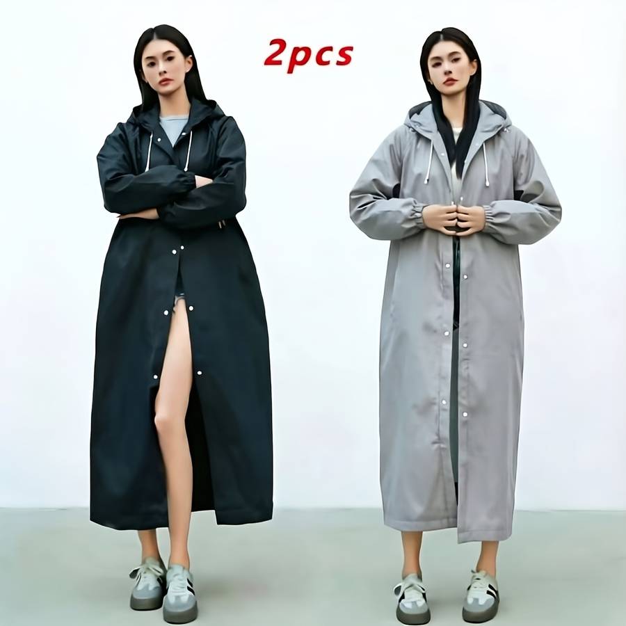 Raincoat Blackgrey Twopiece Set