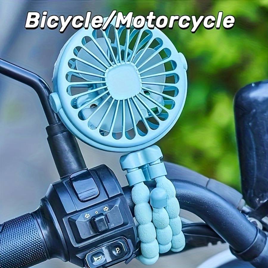 1 Portable Trolley Fan Small Battery Powered Fan 3 Speeds Rechargeable Mini