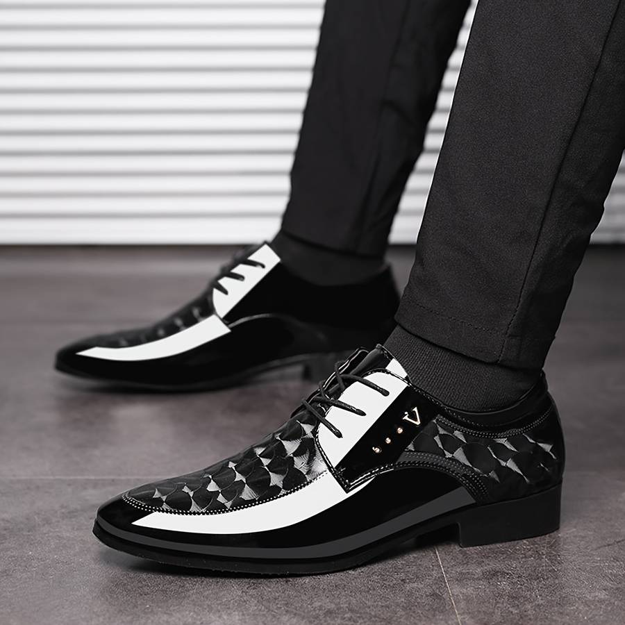 Mens Leather Shoes Color Black Sizeuk 8
