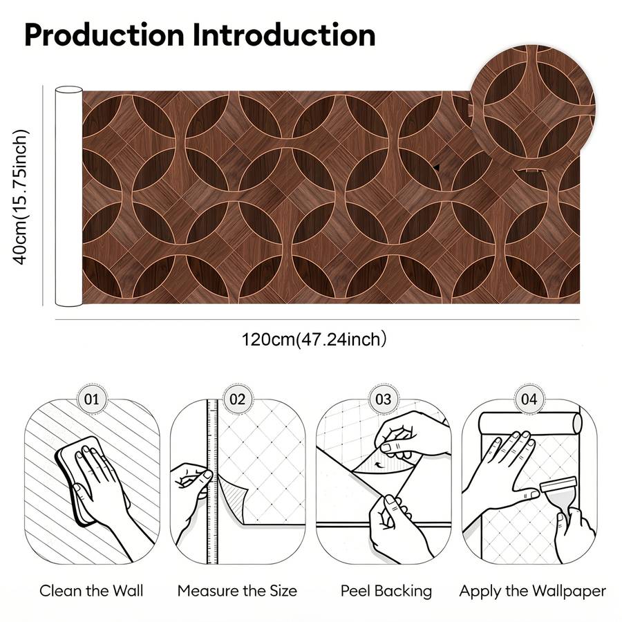 Self Adhesive Floor Stickers 40Cm*120Cm Wood Grain