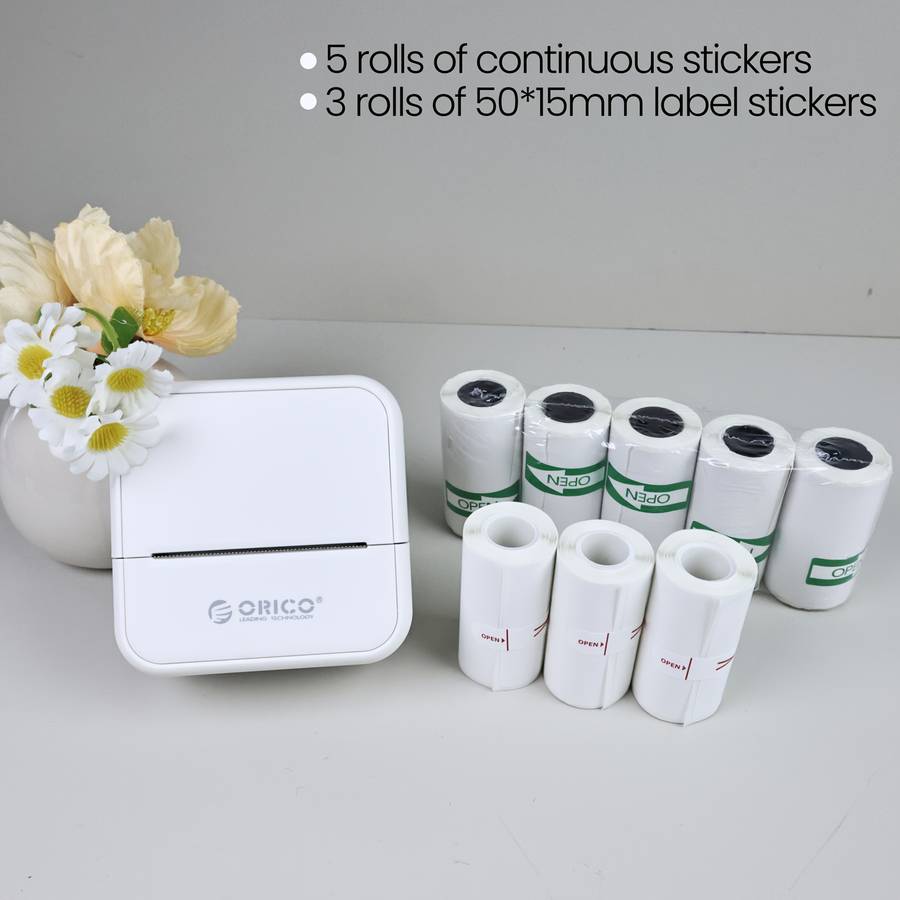 Printer Color White  3 Label Papers  5 Consecutive Papers