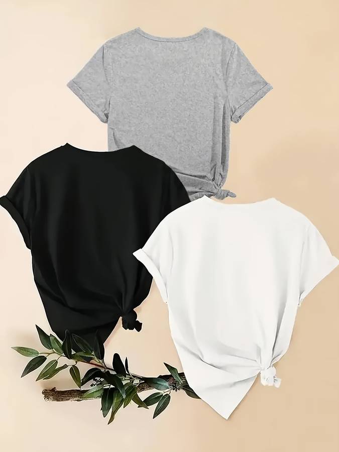Womens T Shirt Color Mixed Color Sizem