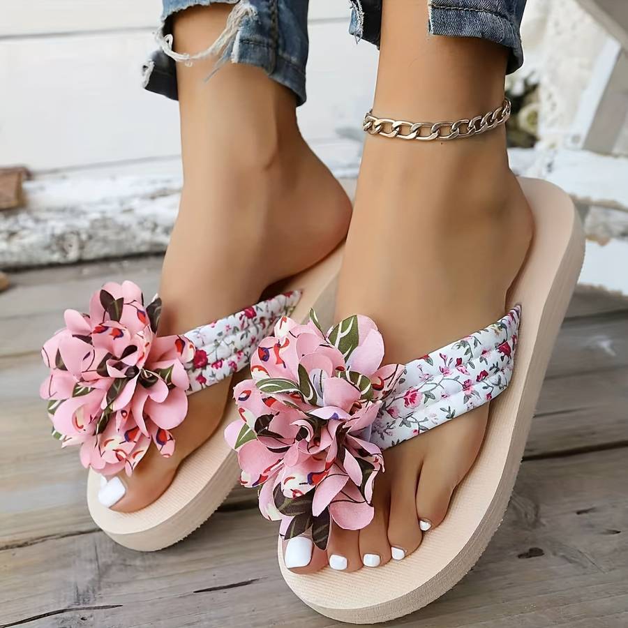 Ladies Summer Flip Flops Pink Color Uk 10.5