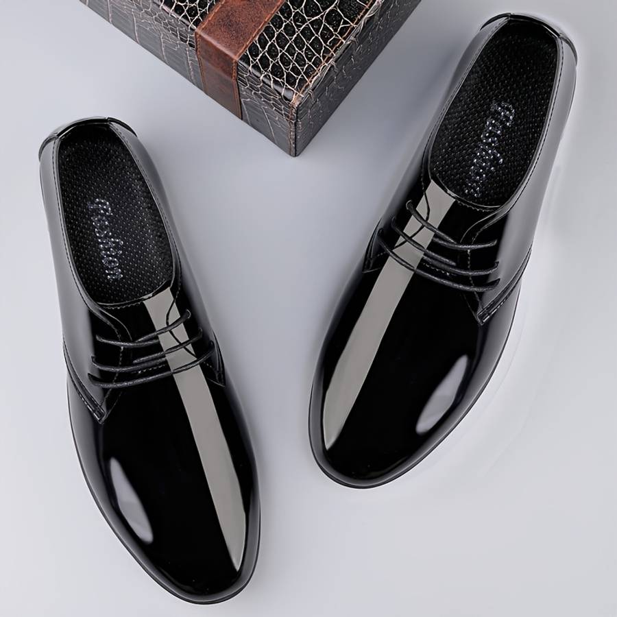 Mens Leather Shoes Color Black Surface Sizeuk 8