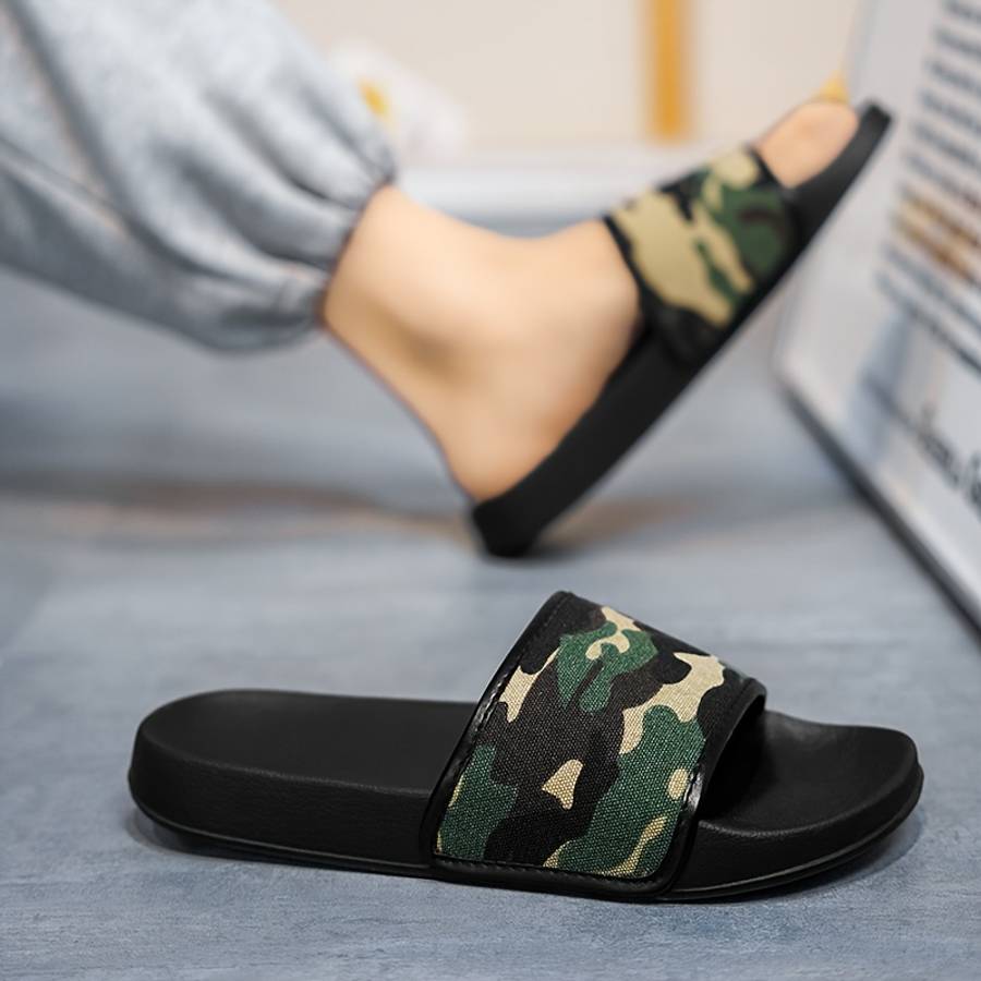 Men Slippers Summer Style Army Green Size Uk 8