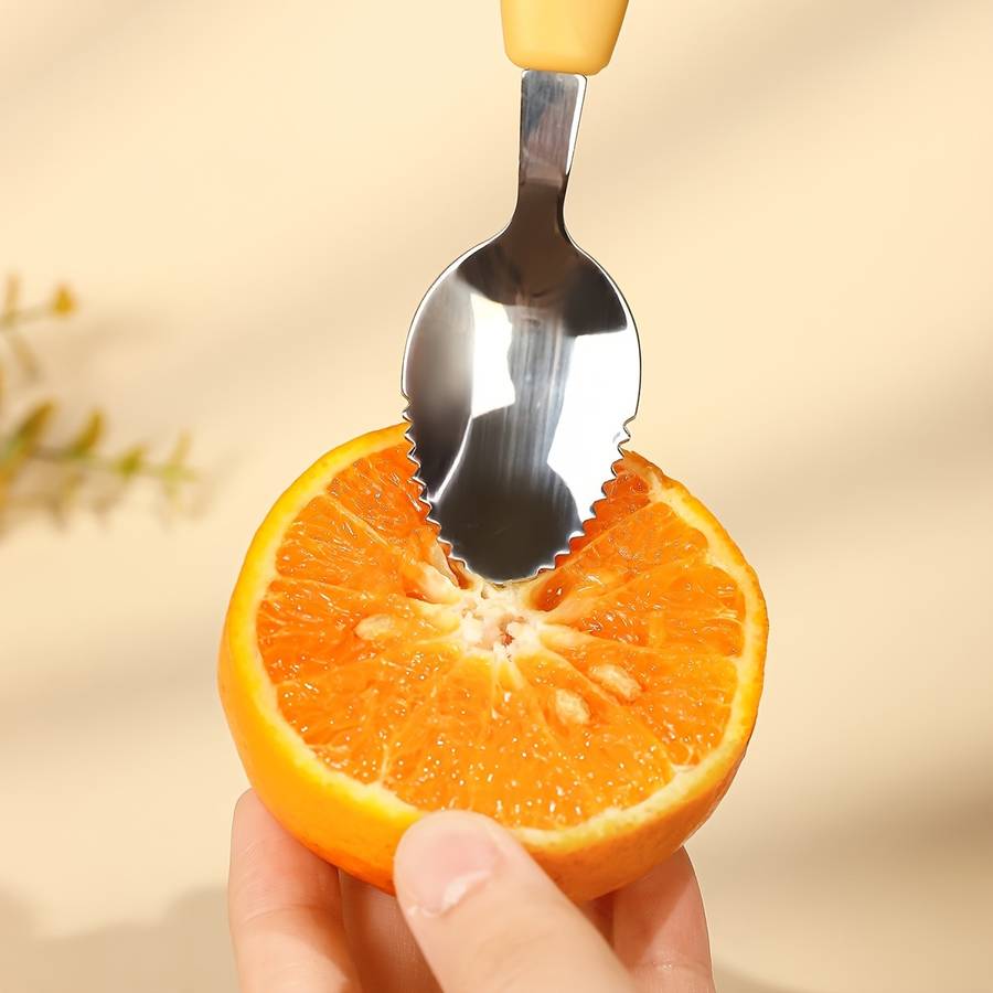2In1 Youngsters Feeding Spoon Silicone Stainless Steel Perfect For Youngsters Youngs