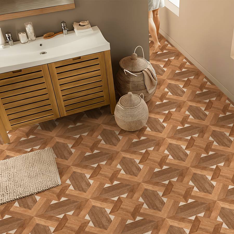 Self Adhesive Floor Stickers 40Cm*120Cm Spliced Wood Grain