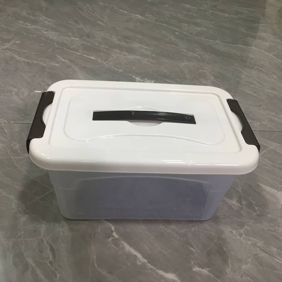 Storage And Organizationcolor Transparent White Style  With Handle And No Wheels