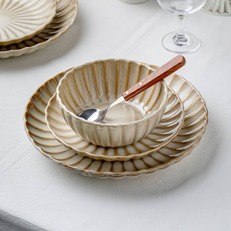 Bowl Color Fragrance Chrysanthemum Yellow12Piece Set