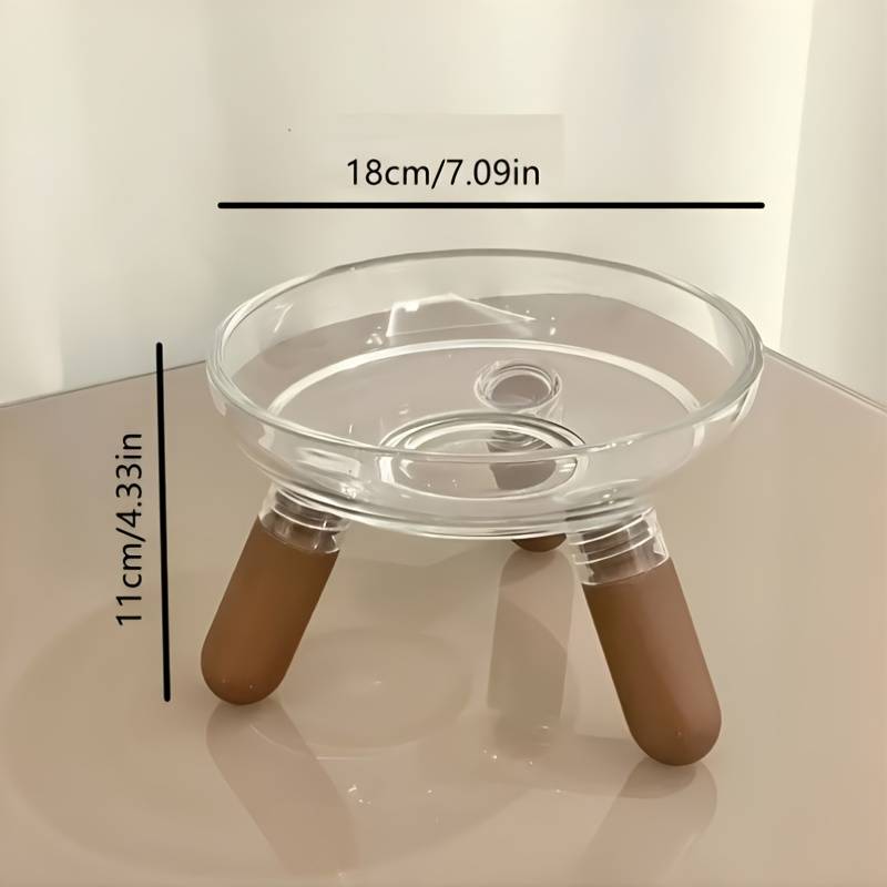 Pet supplies Model Transparent bowl  Add  light    colored shelf