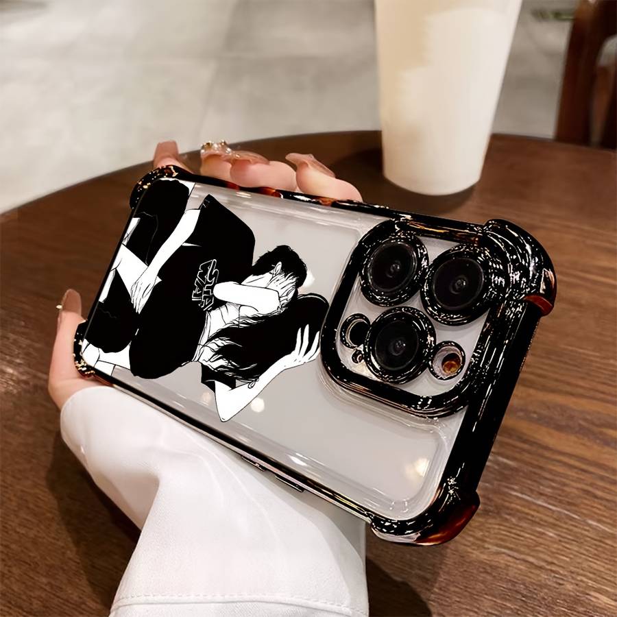 1Pc Mixed Color  For iPhone 11 Cartoon Couple Phone Case