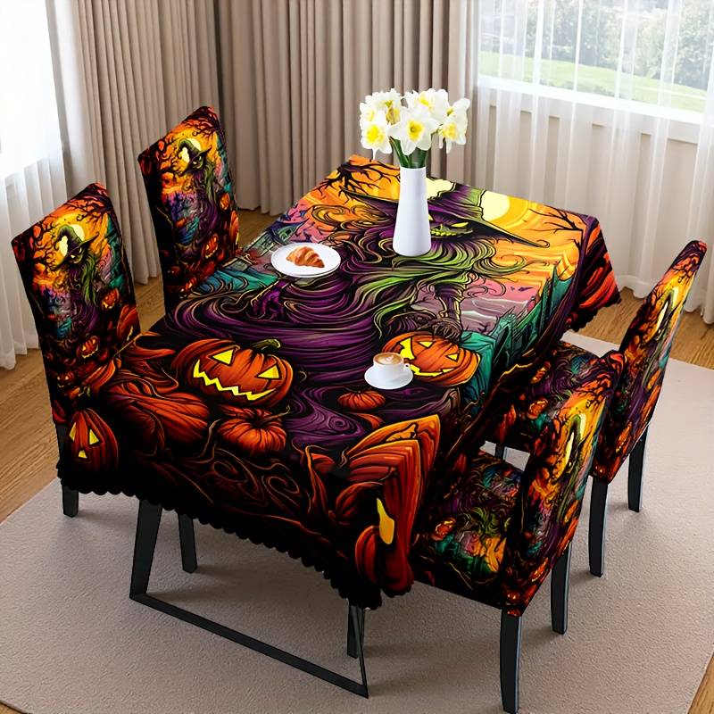 Halloween tablecloth decoration Quantity 6pcs 6pcs Chair Covers