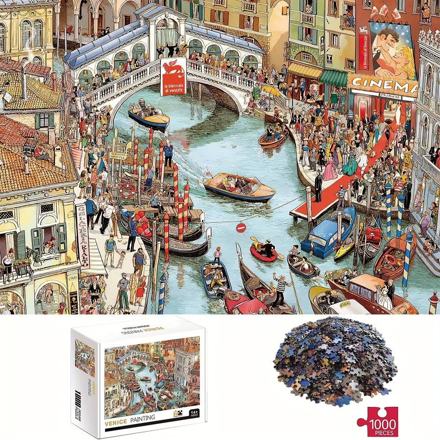 1000pcs Venice Masterpiece Puzzle Premium Quality Thick Durable Seamless Jigsaw