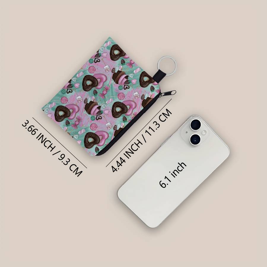 Of Adorable Dog Design Mini Wallet Zippered Small Capacity Portable Multifunctional Coin P