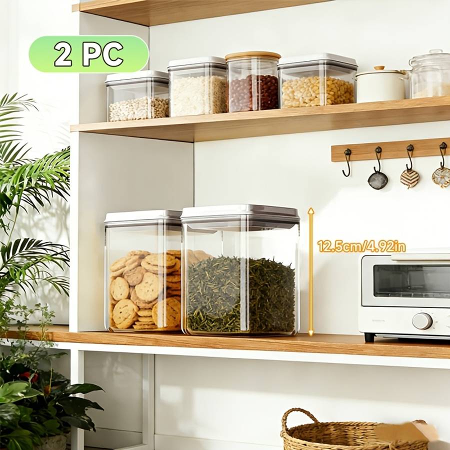 Sealed Jar Color 12.5Cm Transparent Storage Jar  Lid