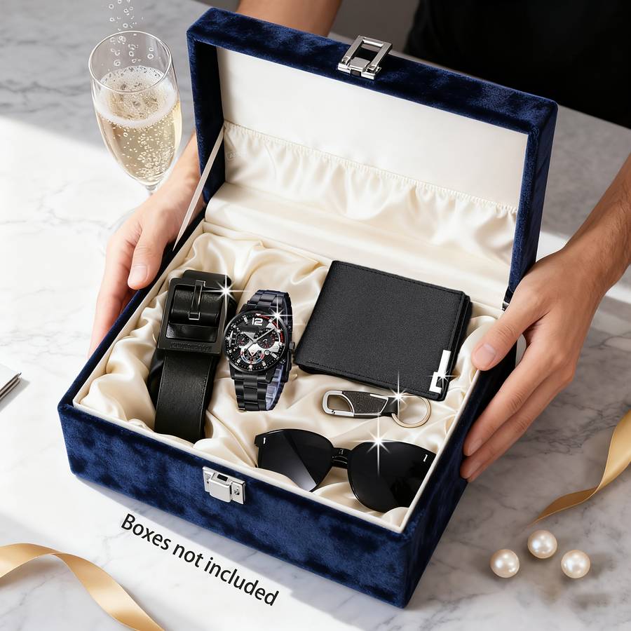 Mens Glasses Style 5Pcs Business Set