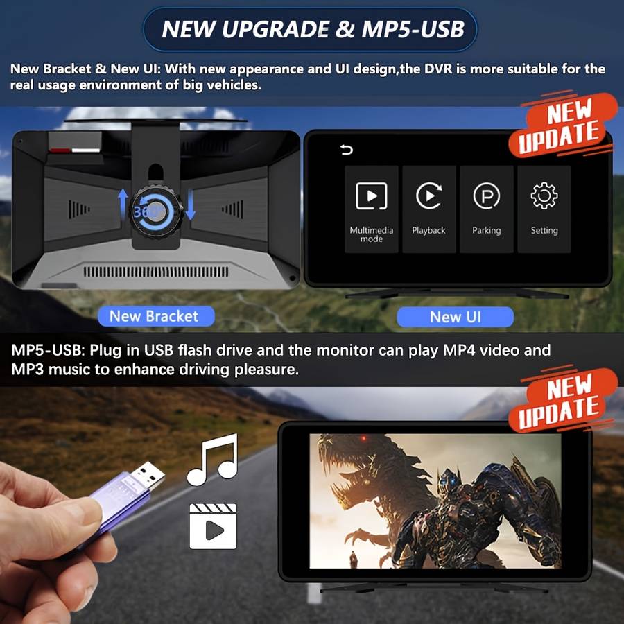 Dashcam Color Camera Monitor Kit