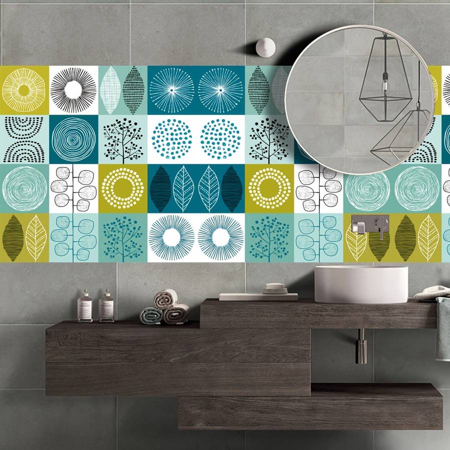 Floor Stickers Model Mz 8 216 Size 16Pcsx10X10Cm Is 3.93X3.93"