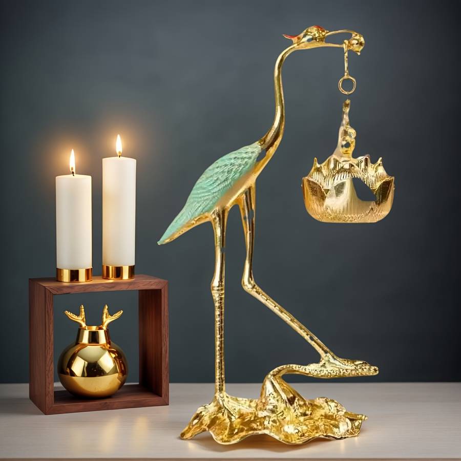 Incense Burner Color  Colorful Feather Golden Crane