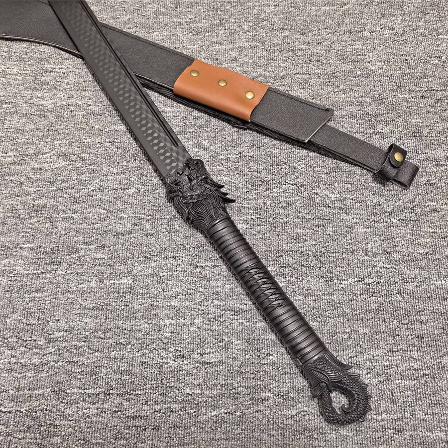 Toy Weapons Color Black Plastic Faucet Long Knife  Add  Display Stand  Add  Pu Leather Case