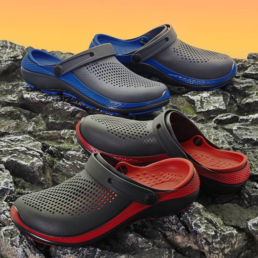 Men Slippers Summer Style Grey Size Uk 7