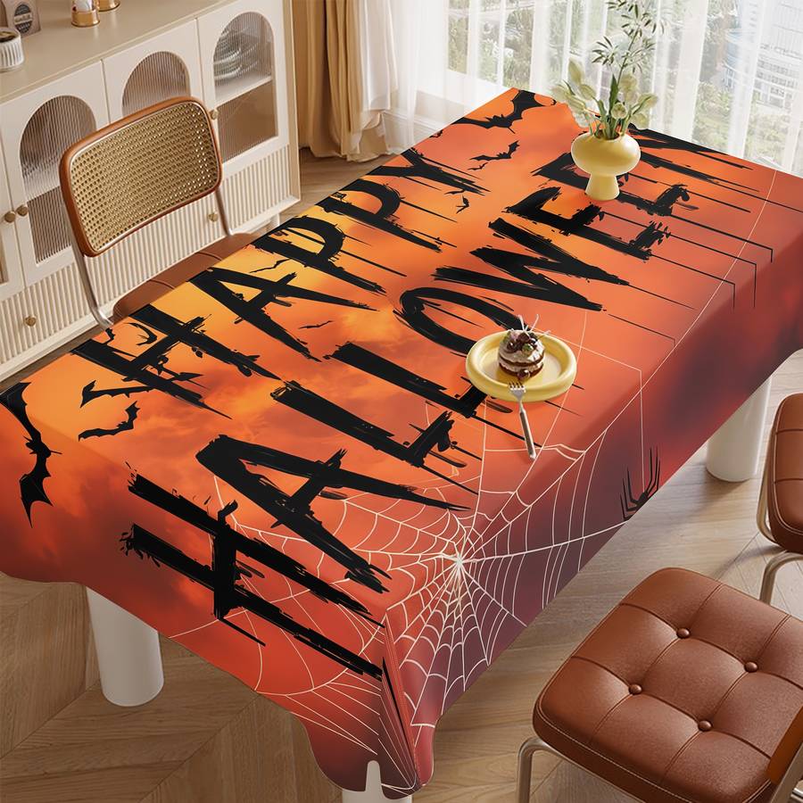Halloween tablecloth decoration size 55.1 x 70.8in or 140 x 180cm
