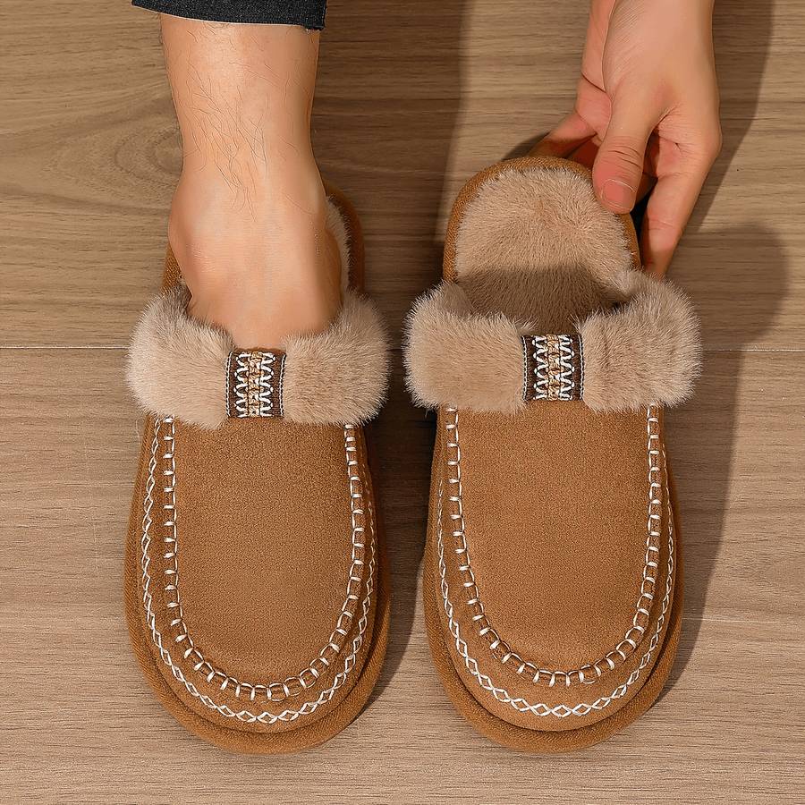 Cotton Slippers Color Sepia Sizeuk 4.5-5