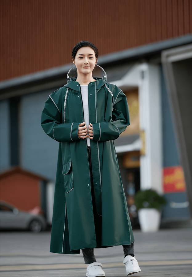 Raincoat Black Size Asian L