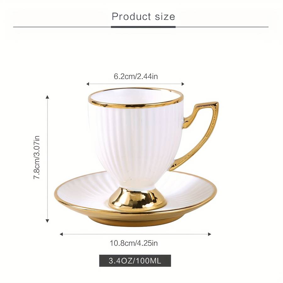 Water Cup Color 6 Cup And Saucer Striped Goblet