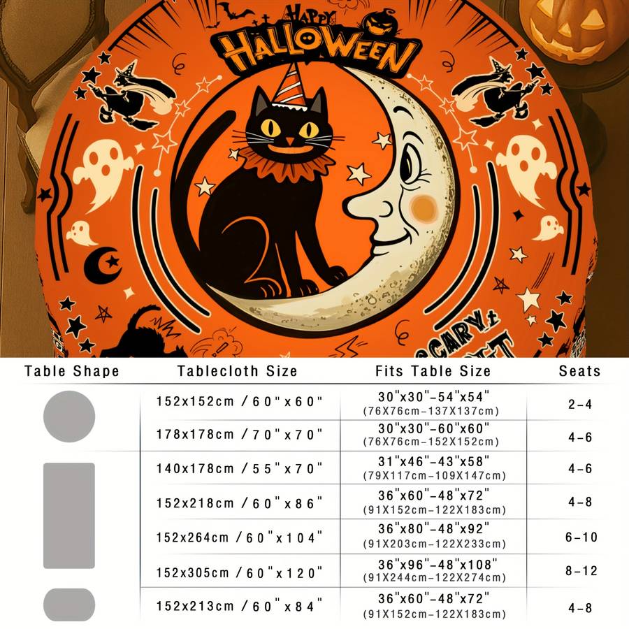 Halloween tablecloth decoration size Rectangle 152220cm