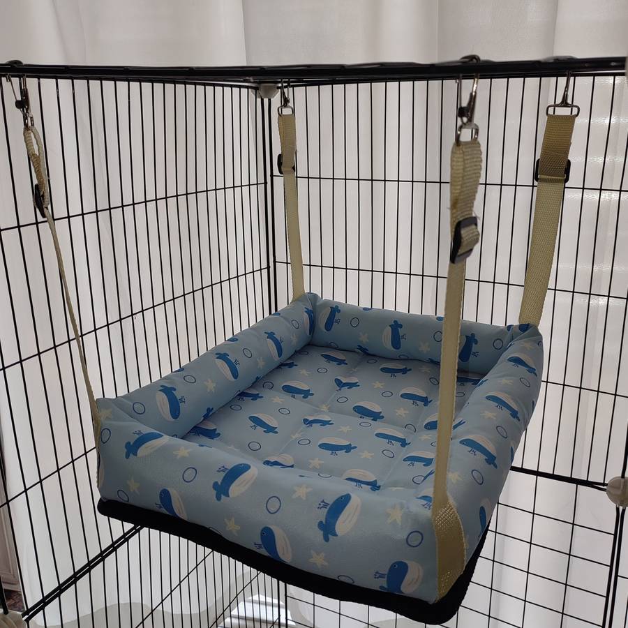 Pet supplies size L size  recommended within 6.8 KG.  Items Blue Whale  Hanging Square Cat Bed
