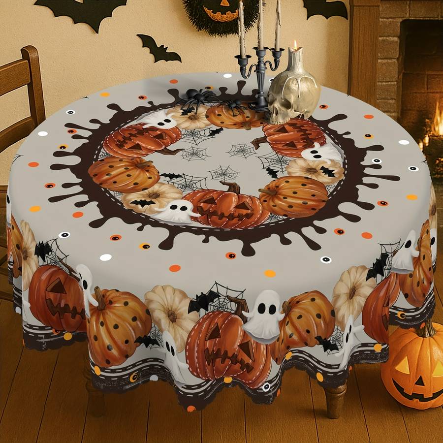 Halloween tablecloth decoration size Round 70in 180cm