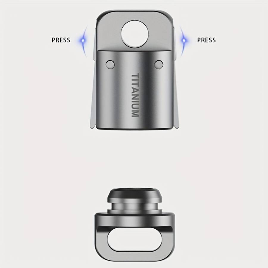 Professional Versatile Zinc Alloy 1Pack Titanium Alloy Magnetic Keychain For