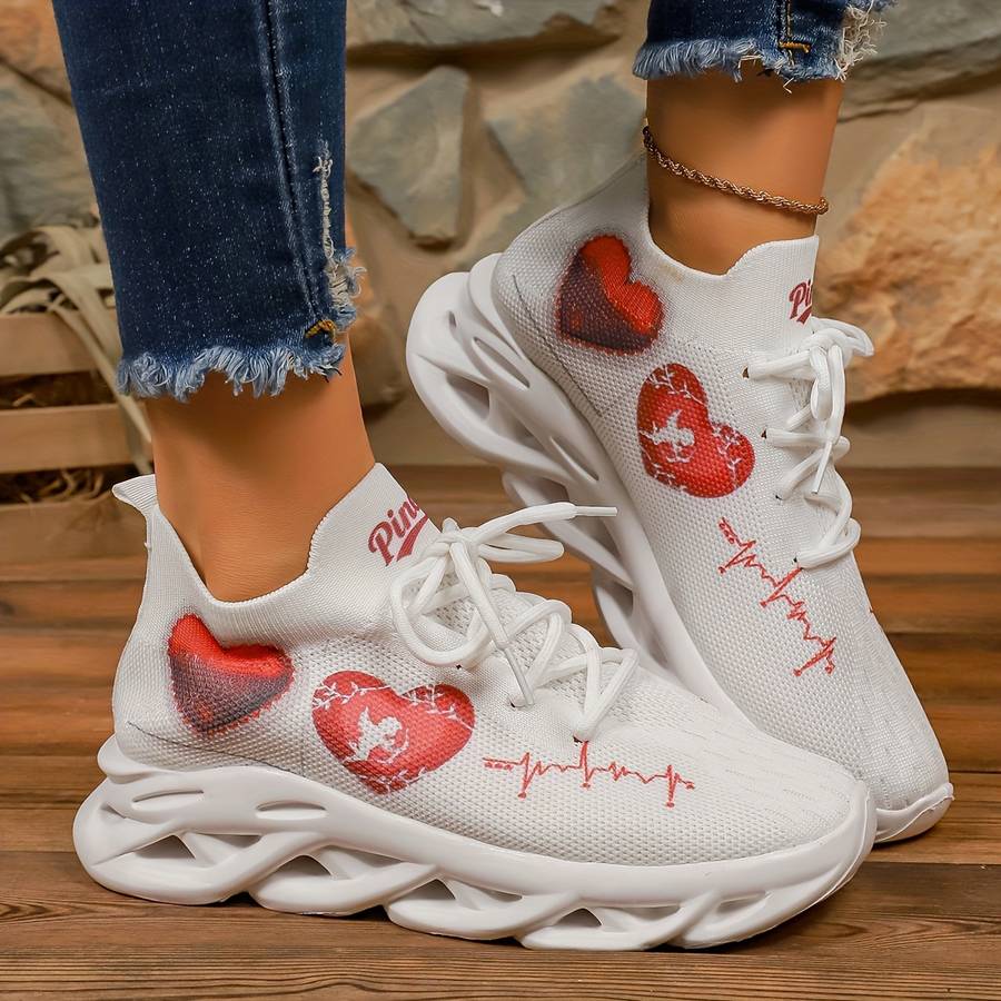 Women S Sneakers Color White Red Sizeuk 8