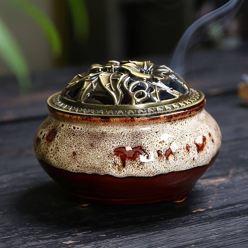 Incense Burner Model  Amber Yellow Kiln Transformation Yellow