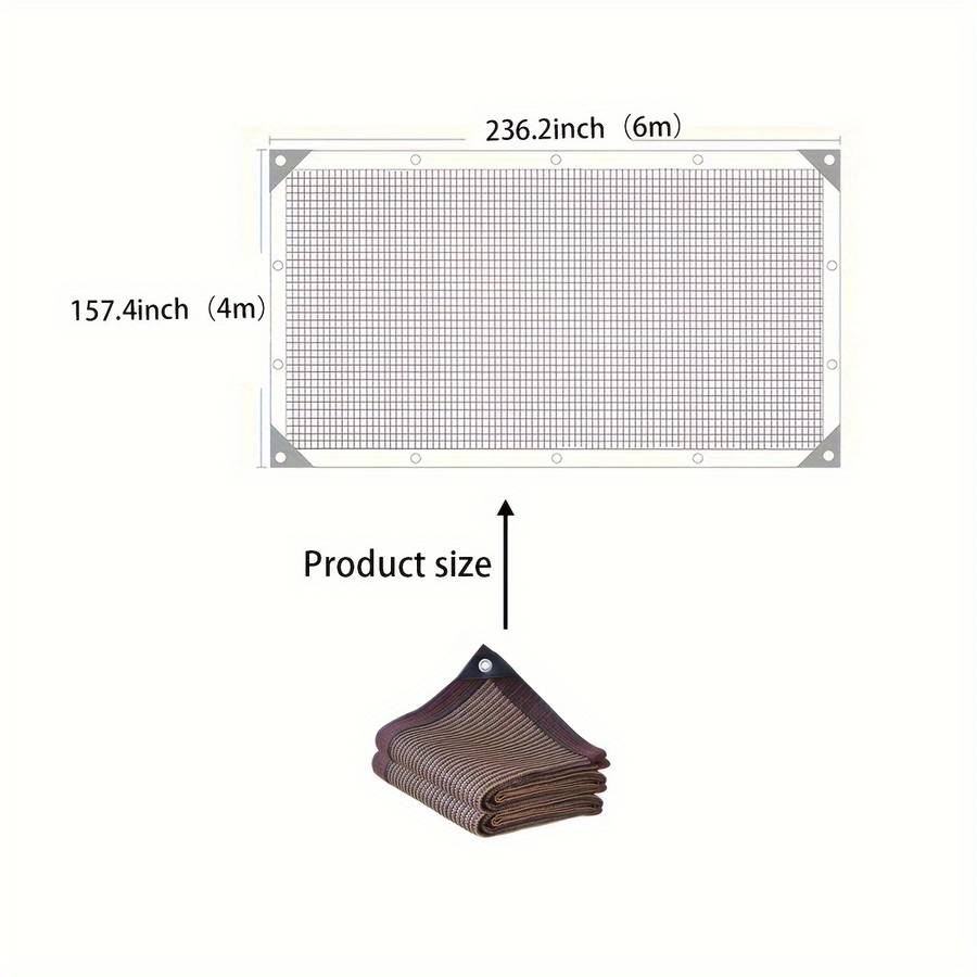 Shade Net Color Brown Size157.4*236.2 Inches 4*6 Meters
